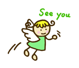 A little angel of happiness sticker #5809259