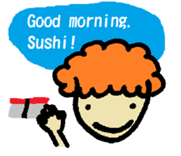 Daily life conversation(kanji & sushi) sticker #5810004