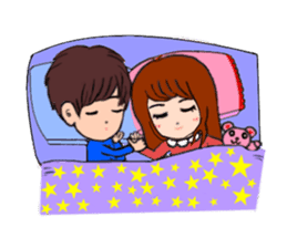 Sweet girl with boyfriend sticker #5810287