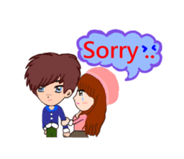 Sweet girl with boyfriend sticker #5810288