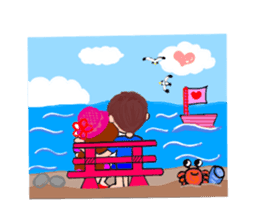 Sweet girl with boyfriend sticker #5810315