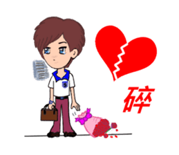 Sweet girl with boyfriend sticker #5810321