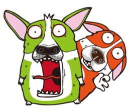 0.5mm Dachshund V.S Corgi sticker #5811441