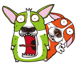 0.5mm Dachshund V.S Corgi sticker #5811441