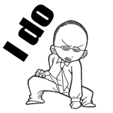 People of thinning hair sticker #5813387