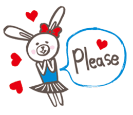 A cute rabbit talks sticker #5813562