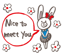 A cute rabbit talks sticker #5813563