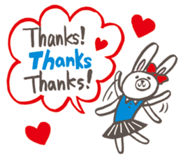 A cute rabbit talks sticker #5813566