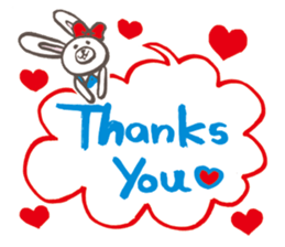 A cute rabbit talks sticker #5813567