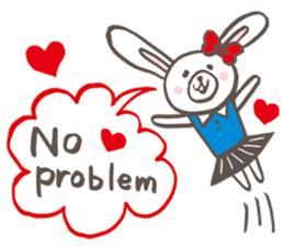 A cute rabbit talks sticker #5813568