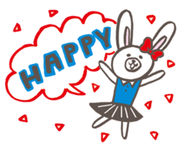 A cute rabbit talks sticker #5813569