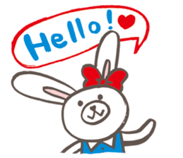 A cute rabbit talks sticker #5813571