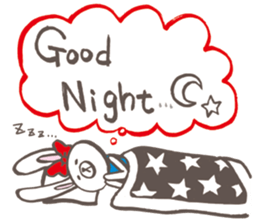 A cute rabbit talks sticker #5813572