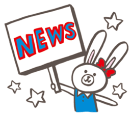 A cute rabbit talks sticker #5813573