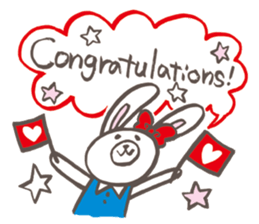 A cute rabbit talks sticker #5813574