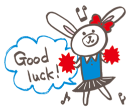 A cute rabbit talks sticker #5813575