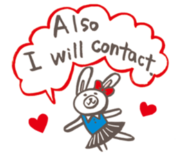 A cute rabbit talks sticker #5813576