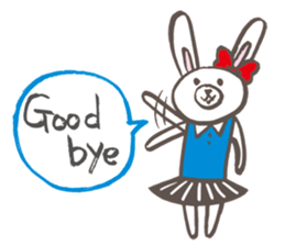 A cute rabbit talks sticker #5813577