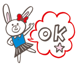 A cute rabbit talks sticker #5813578