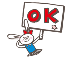 A cute rabbit talks sticker #5813579