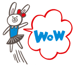 A cute rabbit talks sticker #5813580
