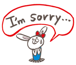 A cute rabbit talks sticker #5813582