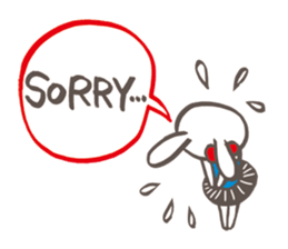 A cute rabbit talks sticker #5813583