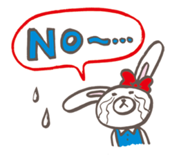 A cute rabbit talks sticker #5813584