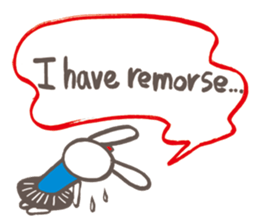 A cute rabbit talks sticker #5813585