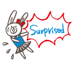 A cute rabbit talks sticker #5813586