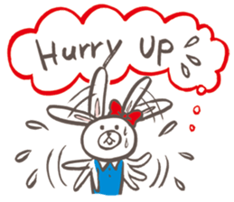 A cute rabbit talks sticker #5813587