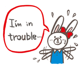 A cute rabbit talks sticker #5813588