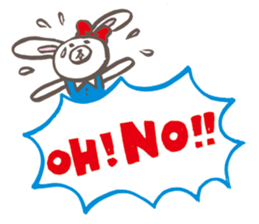 A cute rabbit talks sticker #5813589