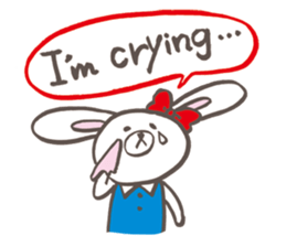 A cute rabbit talks sticker #5813590