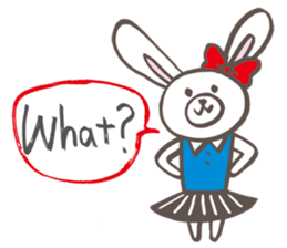 A cute rabbit talks sticker #5813591