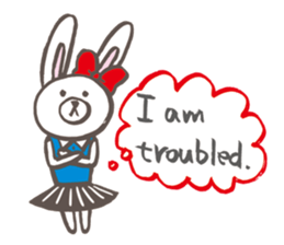 A cute rabbit talks sticker #5813592