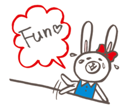 A cute rabbit talks sticker #5813593