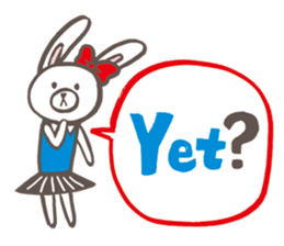 A cute rabbit talks sticker #5813594