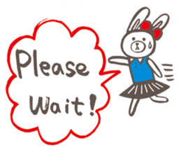 A cute rabbit talks sticker #5813595