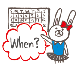 A cute rabbit talks sticker #5813596