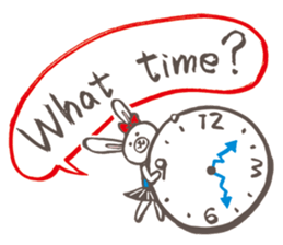 A cute rabbit talks sticker #5813597