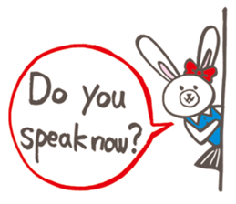 A cute rabbit talks sticker #5813600