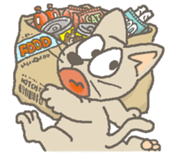 Cat / Chat 4 Picture only sticker #5814565