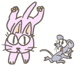 Cat / Chat 4 Picture only sticker #5814568