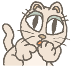 Cat / Chat 4 Picture only sticker #5814574