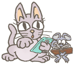 Cat / Chat 4 Picture only sticker #5814575