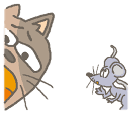 Cat / Chat 4 Picture only sticker #5814576