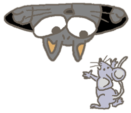 Cat / Chat 4 Picture only sticker #5814591