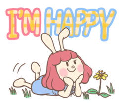 Bunny And Stars (English ver.) sticker #5814884