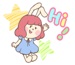 Bunny And Stars (English ver.) sticker #5814886